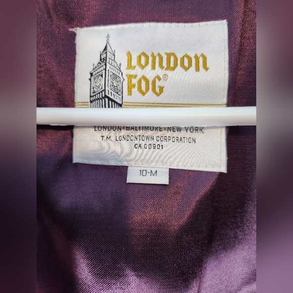 London Fog Virgin Wool Jacket Brown/Blue Size 10 M - Picture 5 of 11